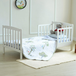 Montana Single Wooden Toddler Bed Frame with Mattress - thumbnail 1