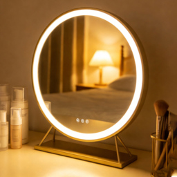 Round Standing Hollywood LED Mirror - thumbnail 2