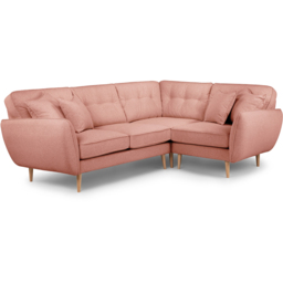 Opry Faro 4 Seater Button Back Coral Corner Sofa - thumbnail 2
