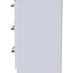 Crowndale Devon 3 Drawer White Matt Bedside Table - thumbnail 4