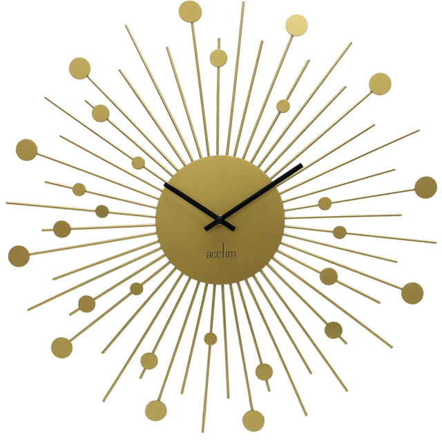 Acctim Brielle Starburst Brass Wall Clock 50cm