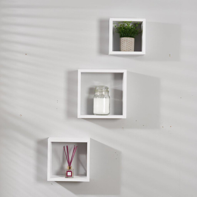 Matt White Wall Cube Set of 3 - image 1