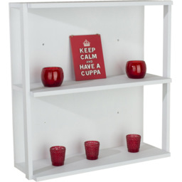 Core Products Arran 3 Shelf Matt White Medium Wall Unit - thumbnail 3
