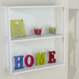 Core Products Arran 3 Shelf Matt White Medium Wall Unit - thumbnail 1