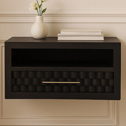 Artisan Furniture Cadiz Carved Brown Single Drawer Single Shelf Solid Wood Bedside Table - thumbnail 1