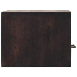 Artisan Furniture Cadiz Carved Brown Single Drawer Single Shelf Solid Wood Bedside Table - thumbnail 4