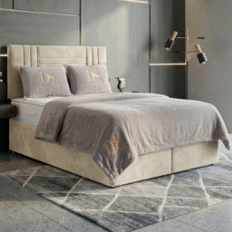 DS Living Orion Cream Single Plush Ottoman Bed