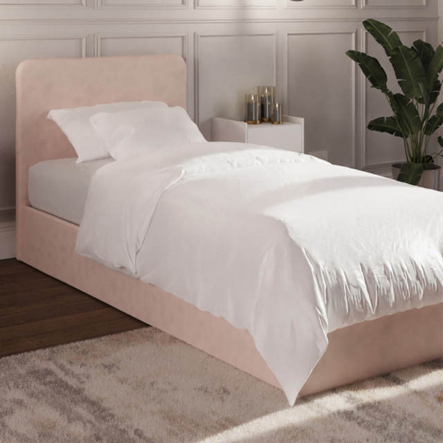 GFW Chiswick Soft Pink Single Ottoman Bed - image 1