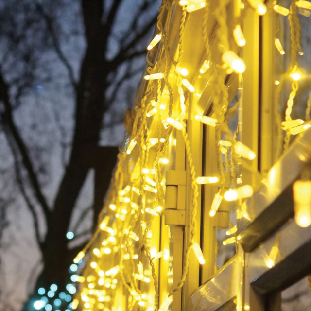 Eagle Connect White Cable 360 Warm White LED Icicle Light 14m - image 1