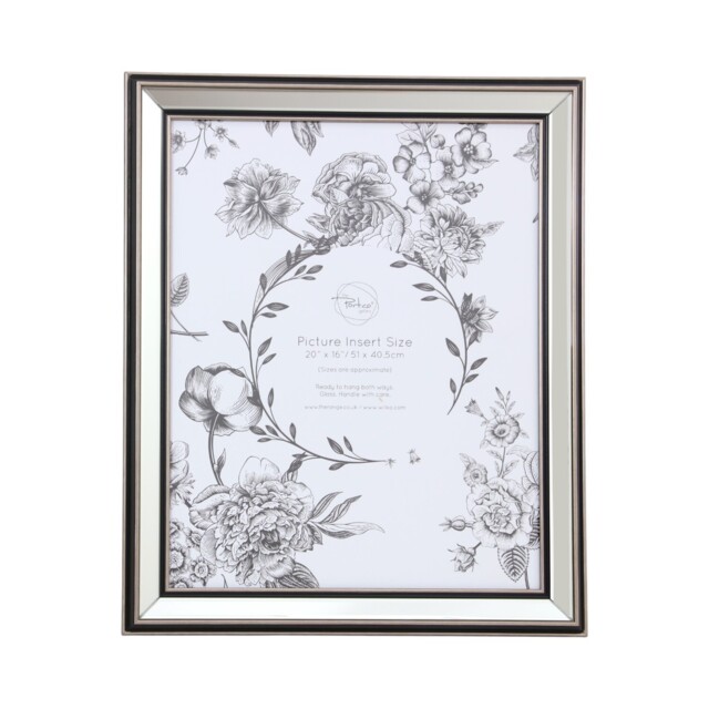 Mode Mirrored Photo Frame Silver 20 x 16in - image 1