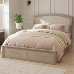 GFW Madrid Double Limed Oak Ottoman Bed
