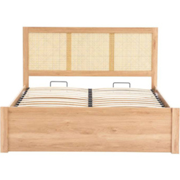 Croxley King Size Oak Rattan Ottoman Bed - thumbnail 4