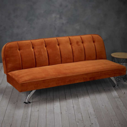 Brighton Single Sleeper Orange Sofa Bed