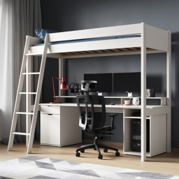 Noomi Tera White Single Gaming High Sleeper