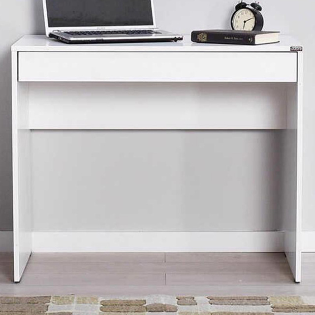 FWStyle Matt White Single Wide Drawer Desk - image 1