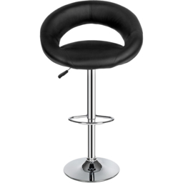 tectake Christian Synthetic Leather Bar Stool Set of 2 - thumbnail 4