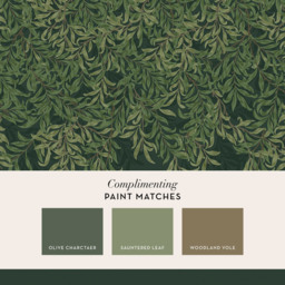 William Morris Bough Deep Green Mural - thumbnail 4