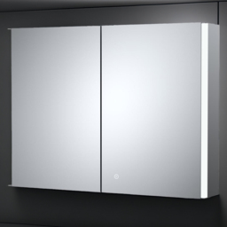 nuie 2 Door Glass Mirror Cabinet 600 x 800mm