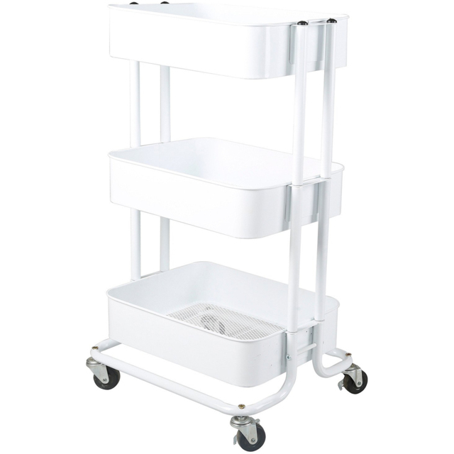 3 Tier White Storage Trolley - image 1