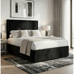 DS Living Velmont Black Double Plush Divan Bed - thumbnail 3