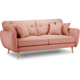 Opry Faro 3 Seater Button Back Coral Sofa - thumbnail 2