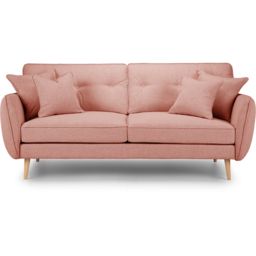 Opry Faro 3 Seater Button Back Coral Sofa - thumbnail 3