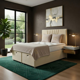 DS Living Vesper Cream Double Ottoman Bed - thumbnail 4