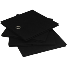 Home Source Black Fabric Cube Storage Box 4 Pack - thumbnail 4