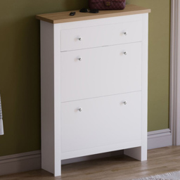 VIDA DESIGNS Arlington White Shoe Cabinet