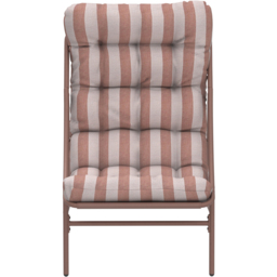 Charles Bentley Porto Terracotta 2 Seater Stripe Olefin Fabric Garden Bistro Set - thumbnail 4