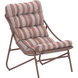 Charles Bentley Porto Terracotta 2 Seater Stripe Olefin Fabric Garden Bistro Set - thumbnail 3