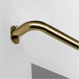 New Edge Blinds Antique Brass Room Darkening Extendable Curtain Pole 120-210cm - thumbnail 2