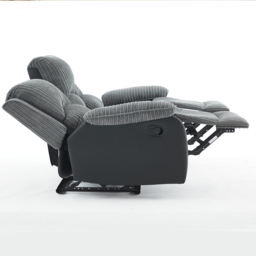 Langham 3 Seater Grey Manual Recliner Sofa - thumbnail 3