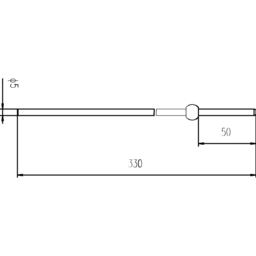 nuie Chrome Extended Horizontal Rod - thumbnail 2