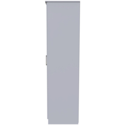 Crowndale Devon Ready Assembled 3 Door Grey Matt Mirrored Wardrobe - thumbnail 3