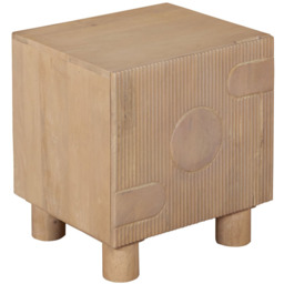 IH Design Ajmer Single Door Solid Wood Bedside Table - thumbnail 3