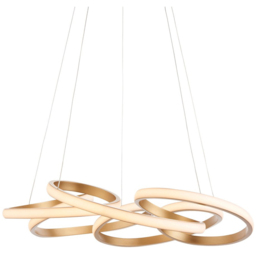 Merano Forli Satin Gold Paint and White Pendant Ceiling Lamp - thumbnail 3