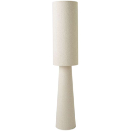 ValueLights Ash Cream Boucle Midi Floor Lamp and Bulb