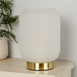 Pearl Frosted Table Lamp - White - thumbnail 3