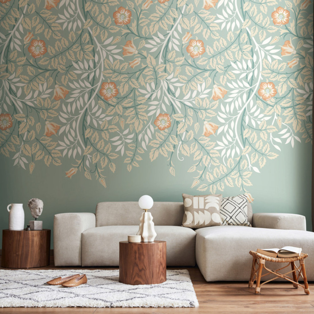 Origin Murals Cascading Rosehip Seadfoam Wall Mural - image 1