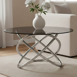 Premier Housewares Cassy Smoked Glass Top End Table