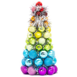 The Christmas Workshop Multicolour Rainbow Bauble Table Tree 1.5ft