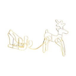 Warm White 1100 LED Neon Reindeer Sleigh Outdoor Christmas Rope Light - thumbnail 1