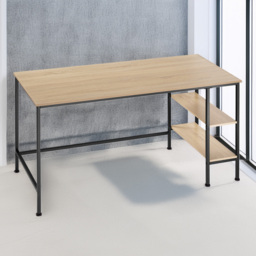 tectake Donegal 2 Shelf Light Wood Oak Sonoma Desk