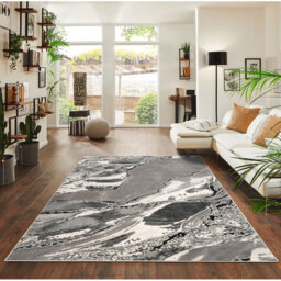 Smart Living Parma Grey Carved Rug 60 x 220cm - thumbnail 4
