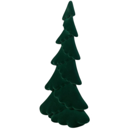 Sleigh Bells Ring Green Flocked Christmas Tree Decoration 76cm - thumbnail 2