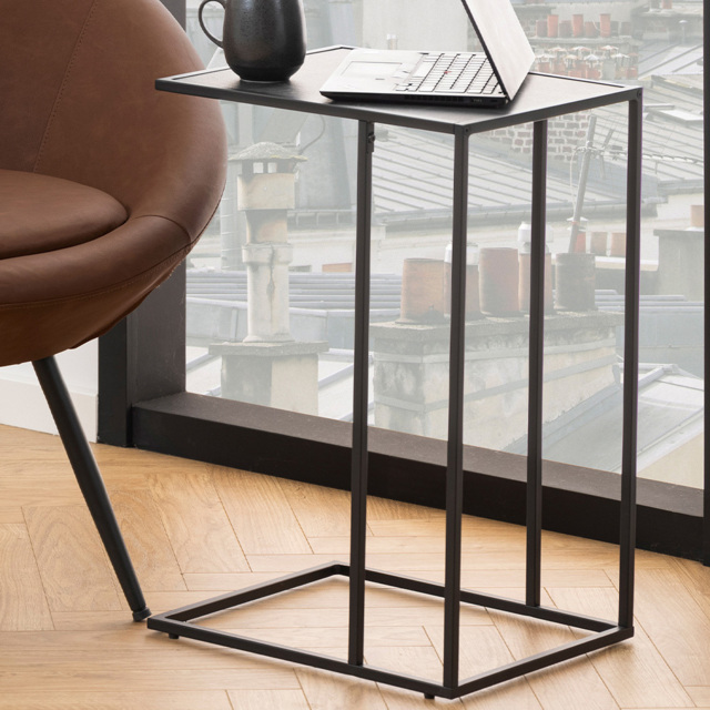 Florence Infinity Matt Black Side Table - image 1
