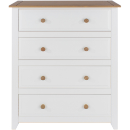 Core Products Capri 4 Drawer White Chest of Drawers - thumbnail 3