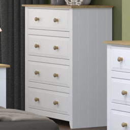 Core Products Capri 4 Drawer White Chest of Drawers - thumbnail 1