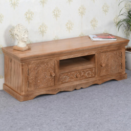 Brooklyn Adair 2 Door Single Drawer Single Shelf Mango Wood TV Cabinet